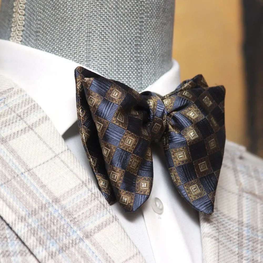 Mens self-tied Bow tie Big Butterfly‎ Ornament 100%Silk Bowtie S688